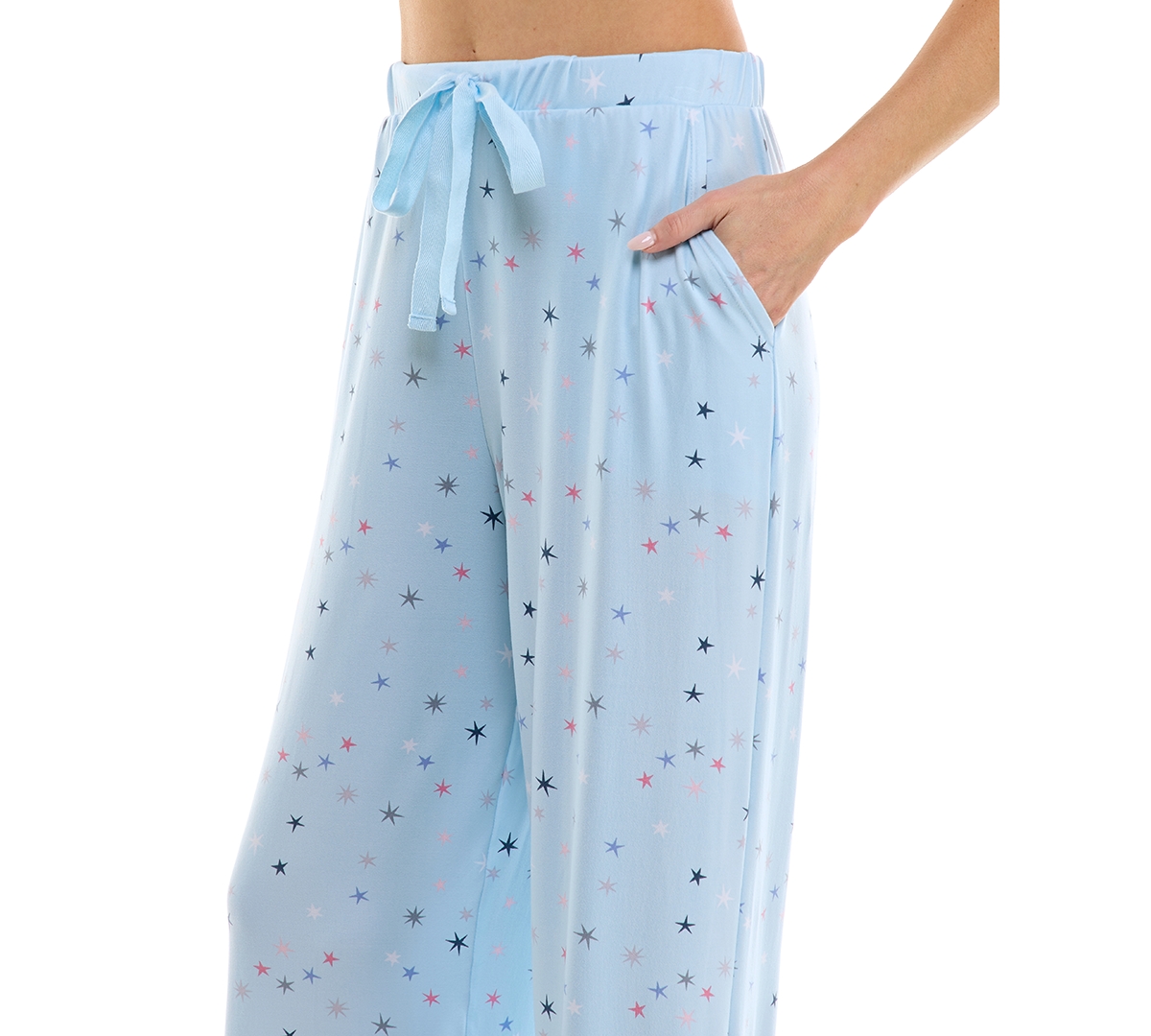 Roudelain Women's Printed Drawstring Pajama Pants In Chloe Sparkling Stars