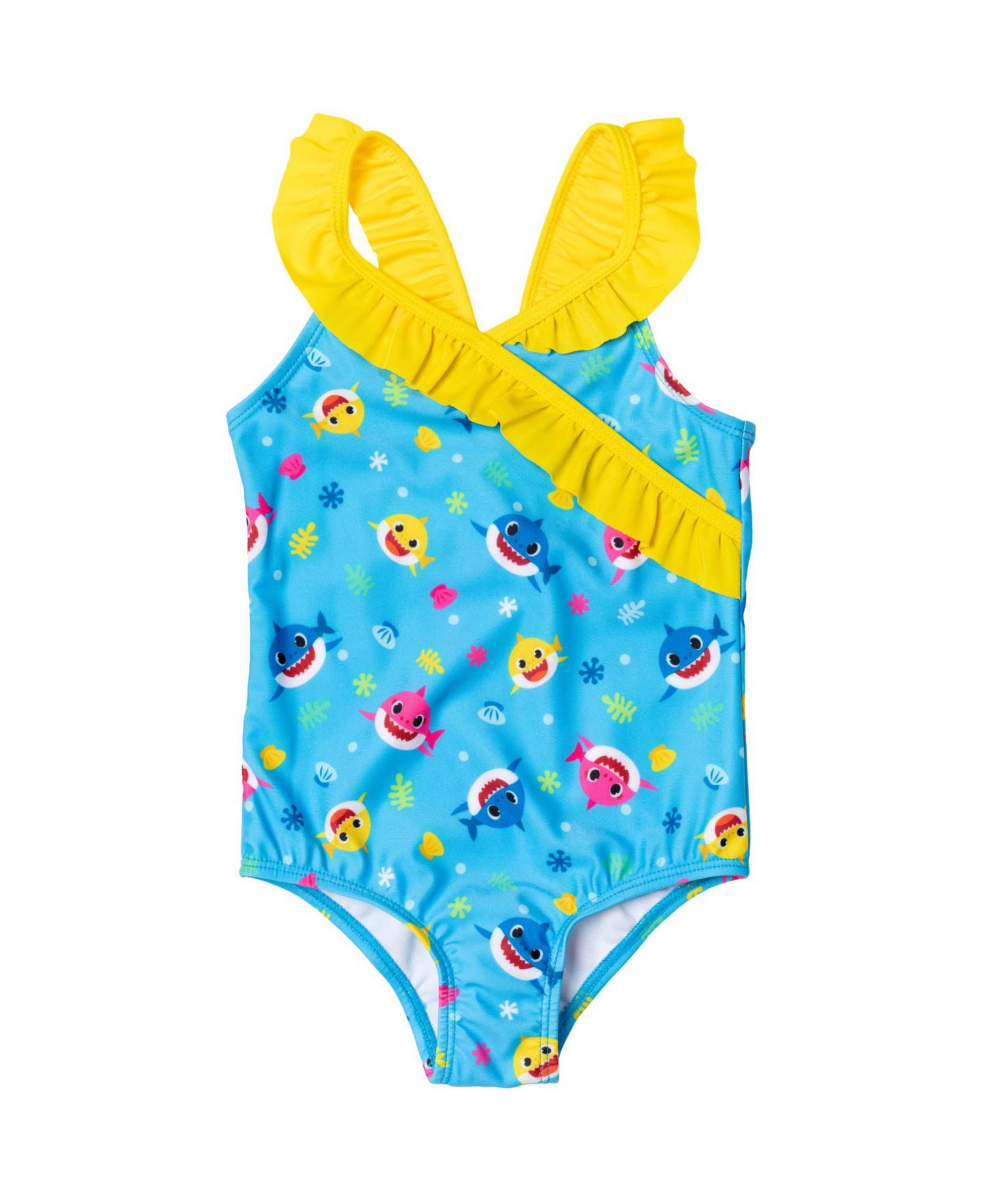 Toddler Girls Shark Crossover One Piece Bathing Suit to