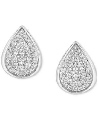 2-Pc. Set Diamond Teardrop Pendant Necklace & Earrings (1/2 ct. t.w.) in Sterling Silver, Exclusively at Macy's