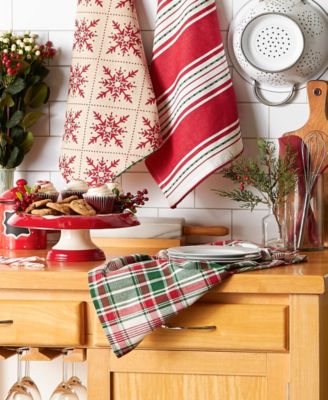 Assorted Scandinavian Snowflakes Dishtowel, Set of 3