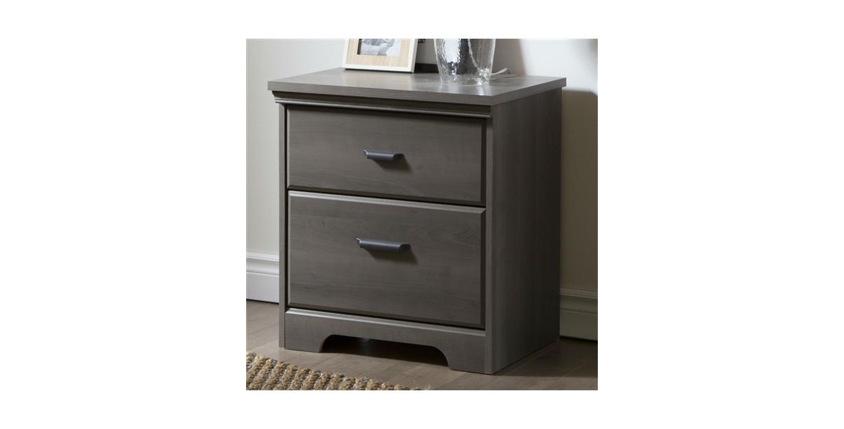 Slickblue 2-Drawer Bedroom Nightstand for Functional and Stylish Bedroom Storage