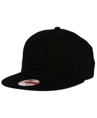 black on black red sox hat