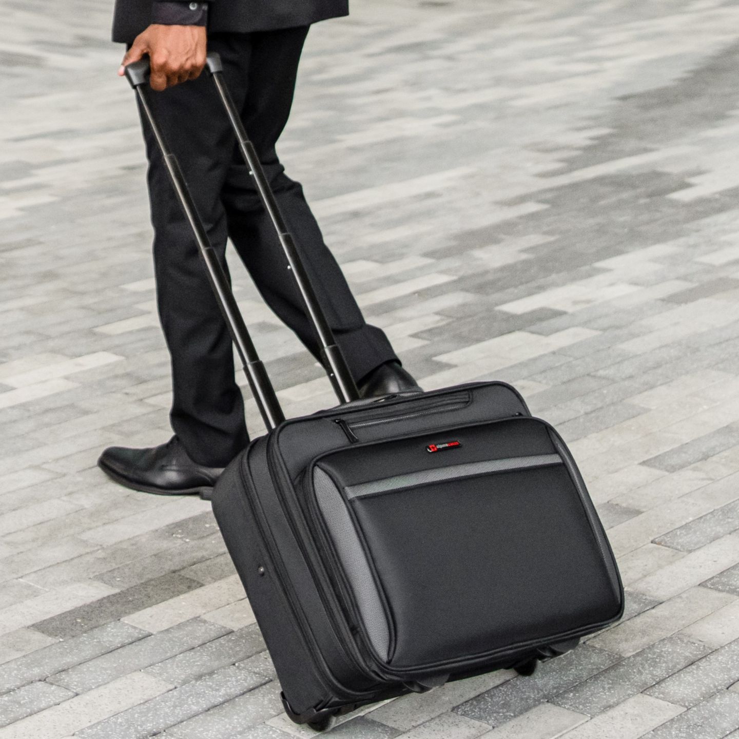 Женская сумка Alpine Swiss Rolling Briefcase Wheeled Overnight Carry on Bag up to 15.6” Laptop, цвет: Чёрный — фото 5