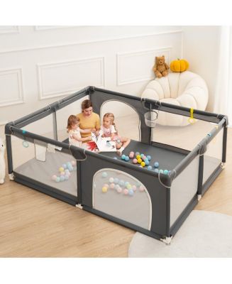 Comomy Baby Playpen, 79x79'' Extra Large Baby Playard, Kids