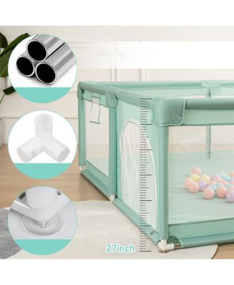 Baby Playpen, 71x79'' Extra Large Baby Playard, Kids Activity Center with Anti-Slip Base, Safety Play Yard for Infants Toddlers