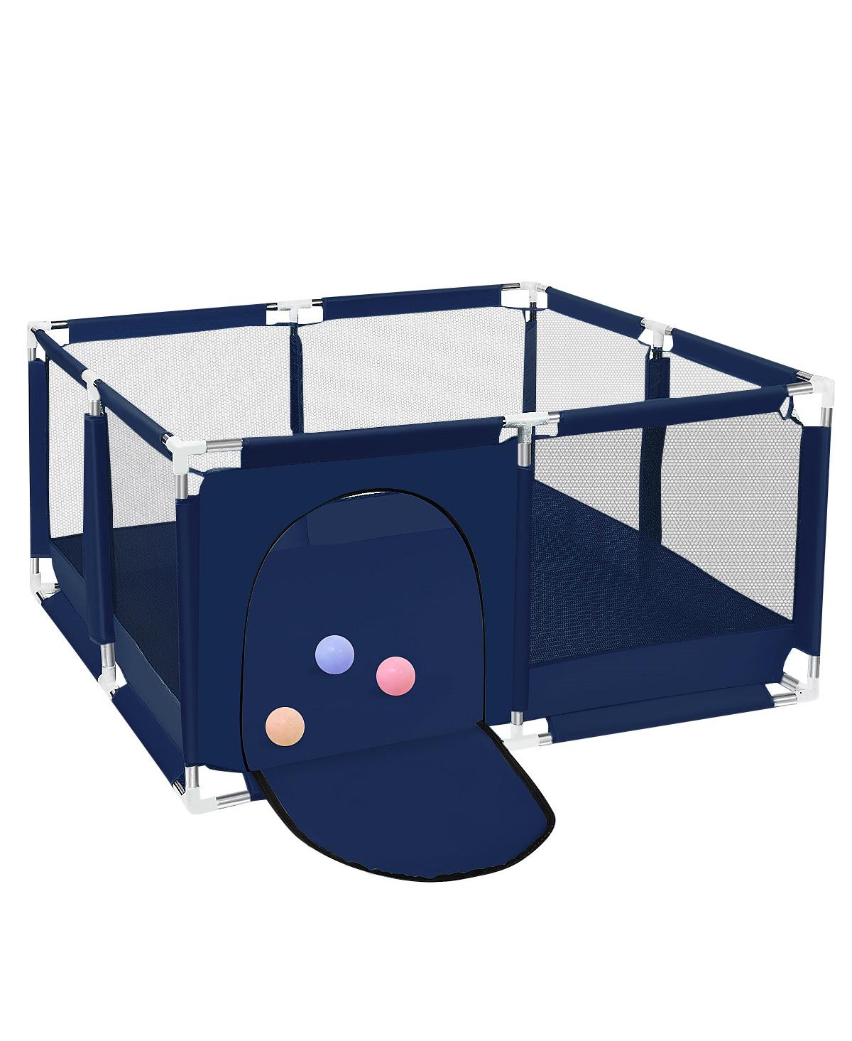 Comomy Baby Playpen Play Yard Portable 4 Panel Baby Safety Playpen for Infant Toddler