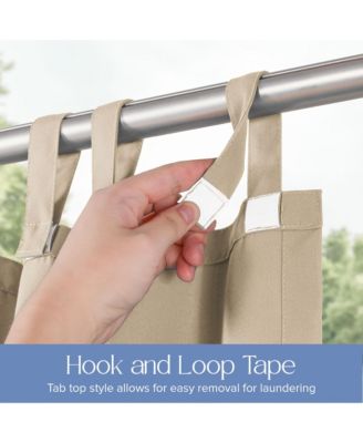 Outdoor Cabana Solid UV Protected Privacy Tab Top Curtain Panel