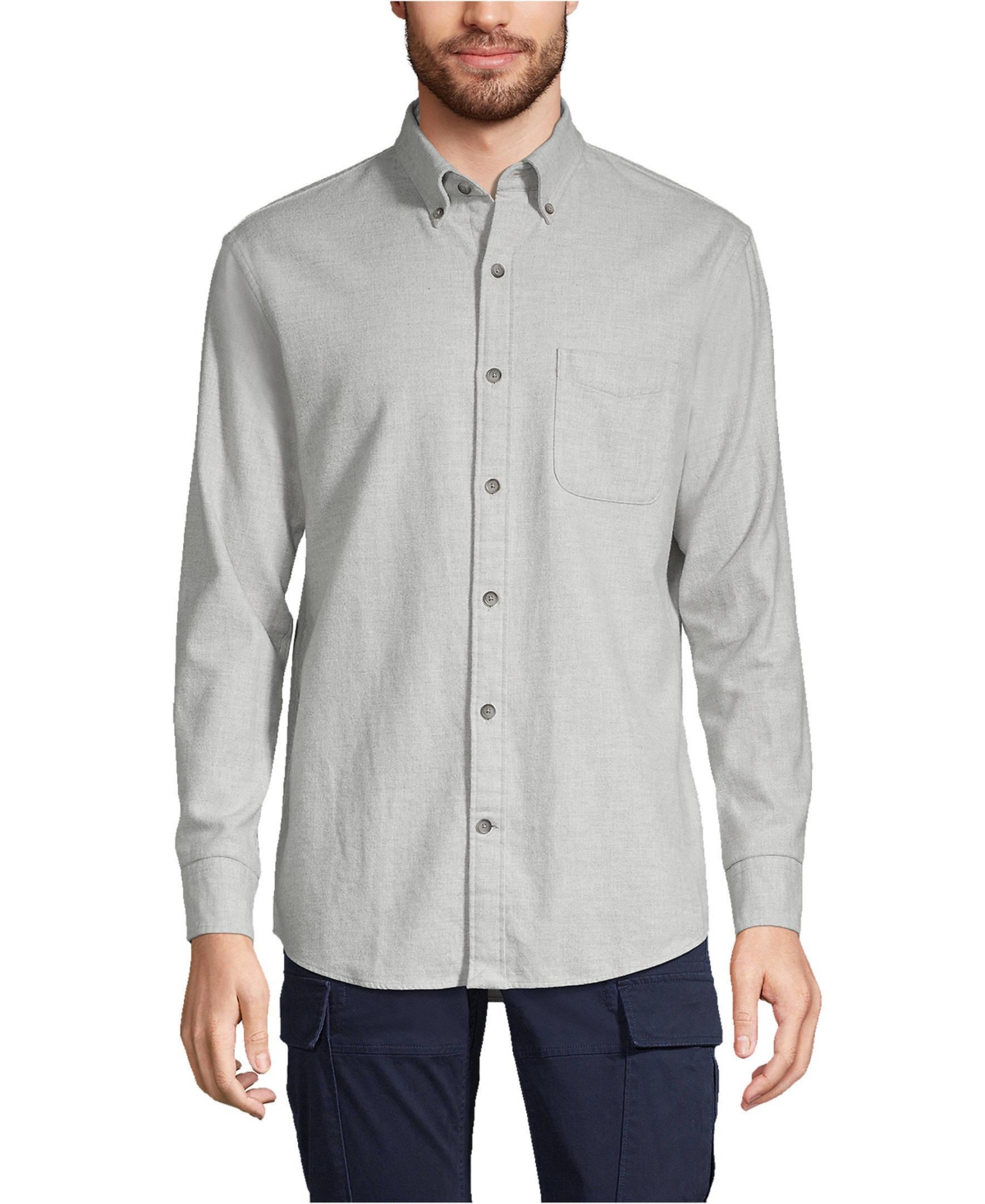 Lands' End Big & Tall Traditional Fit Flagship Flannel Shirt