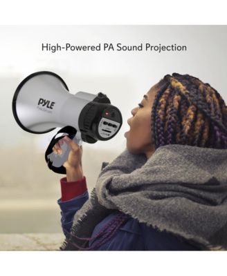 30-Watt Portable Megaphone with Siren, Adjustable Volume, Lightweight, Battery Operated