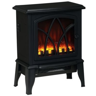 Electric Fireplace Heater with Realistic LED Flames and Logs