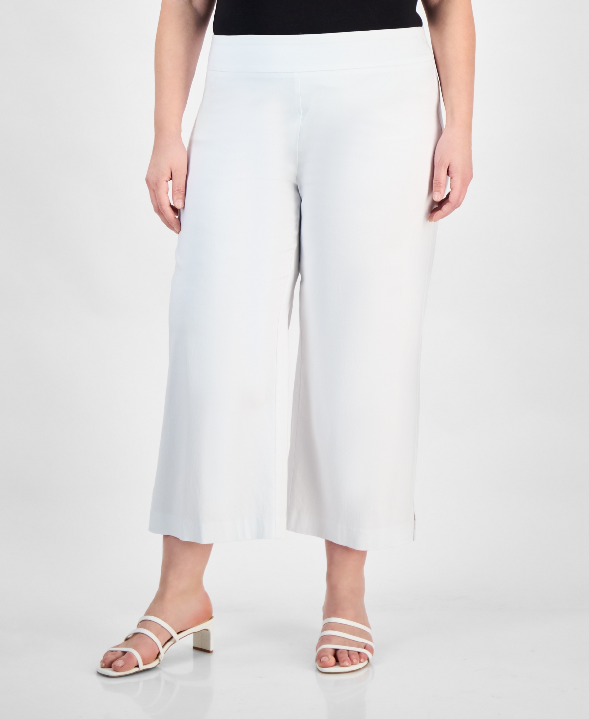 JM COLLECTION PLUS SIZE CROPPED PULL-ON PANTS, EXCLUSIVELY AT MACY'S 