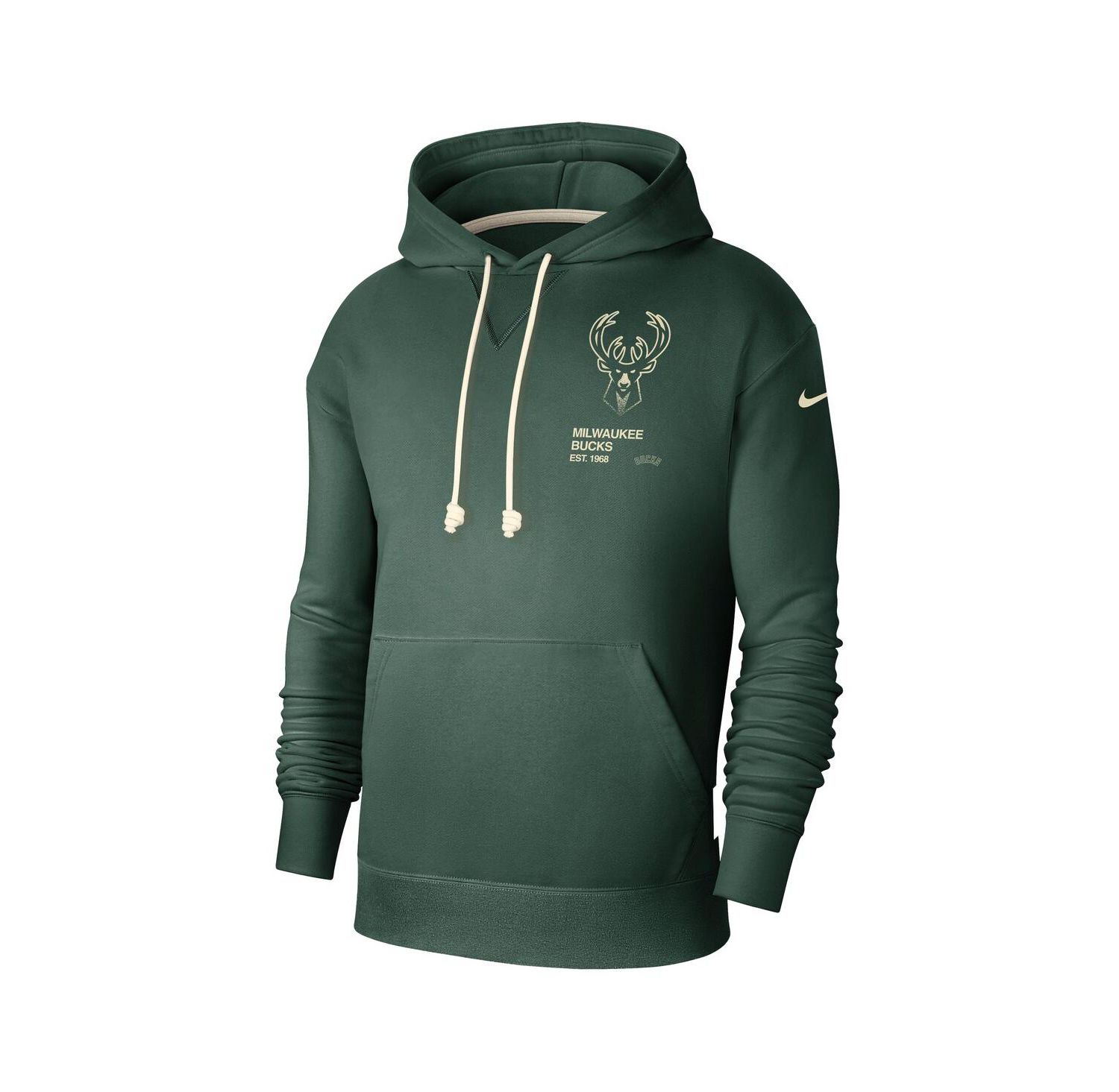 Men's Hunter Green Milwaukee Bucks Courtside Standard Issue Premium Performance Pullover Hoodie