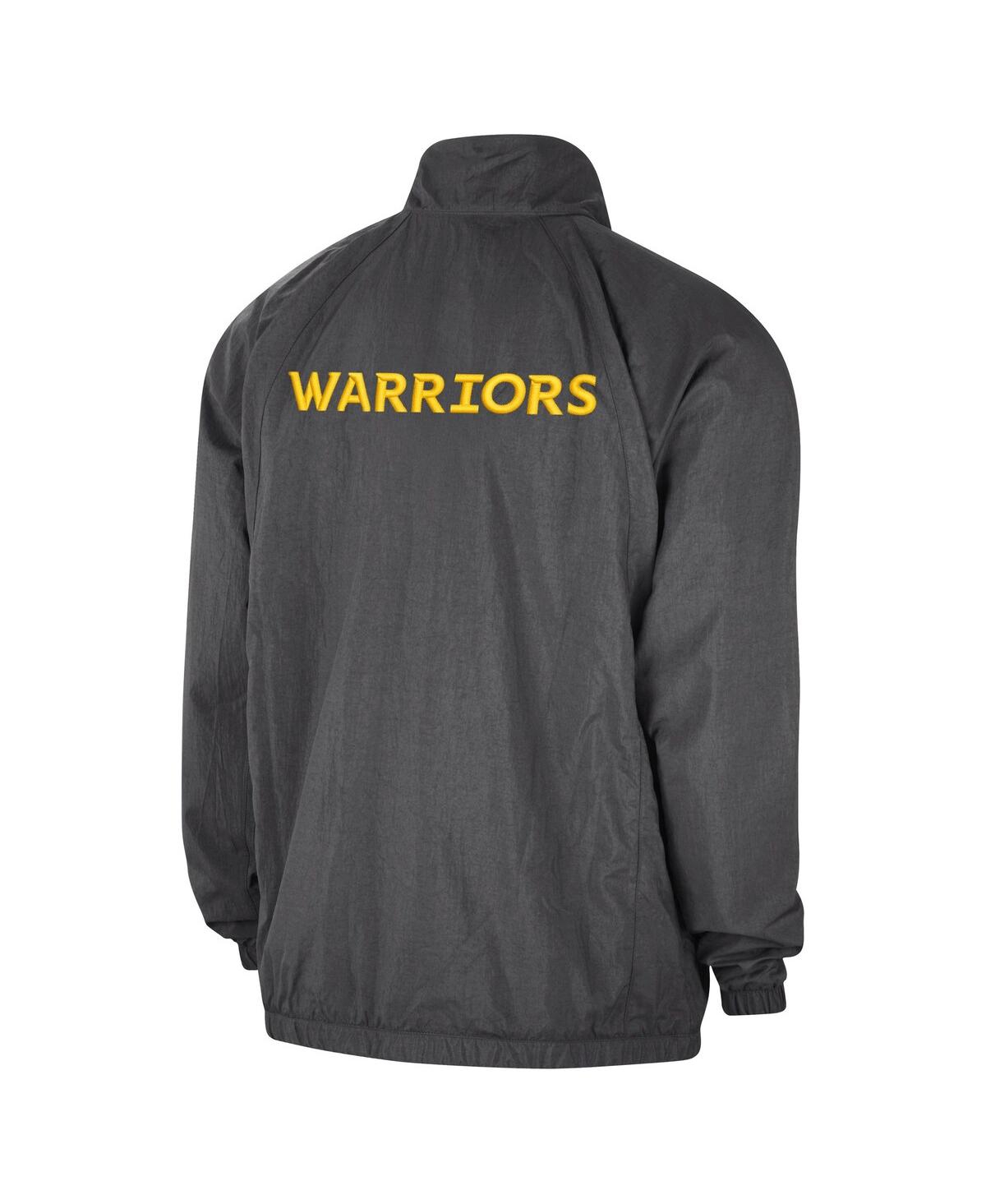 JORDAN MEN'S GRAY GOLDEN STATE WARRIORS COURTSIDE STATEMENT EDITION JUMPMAN JAM FULL-ZIP JACKET 