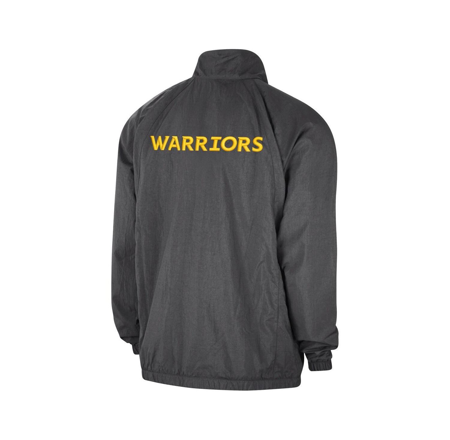 Men's Gray Golden State Warriors Courtside Statement Edition Jumpman Jam Full-Zip Jacket