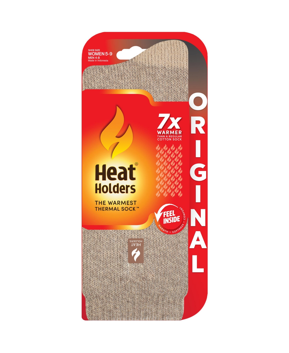 Heat Holders Payton Twist Heel Toe Crew Socks In Taupe