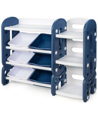Kids Toy Storage Organizer with Bins and Multi-Layer Shelf for Bedroom Playroom