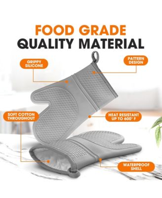 Set of 2 Premium Silicone Oven Mitts