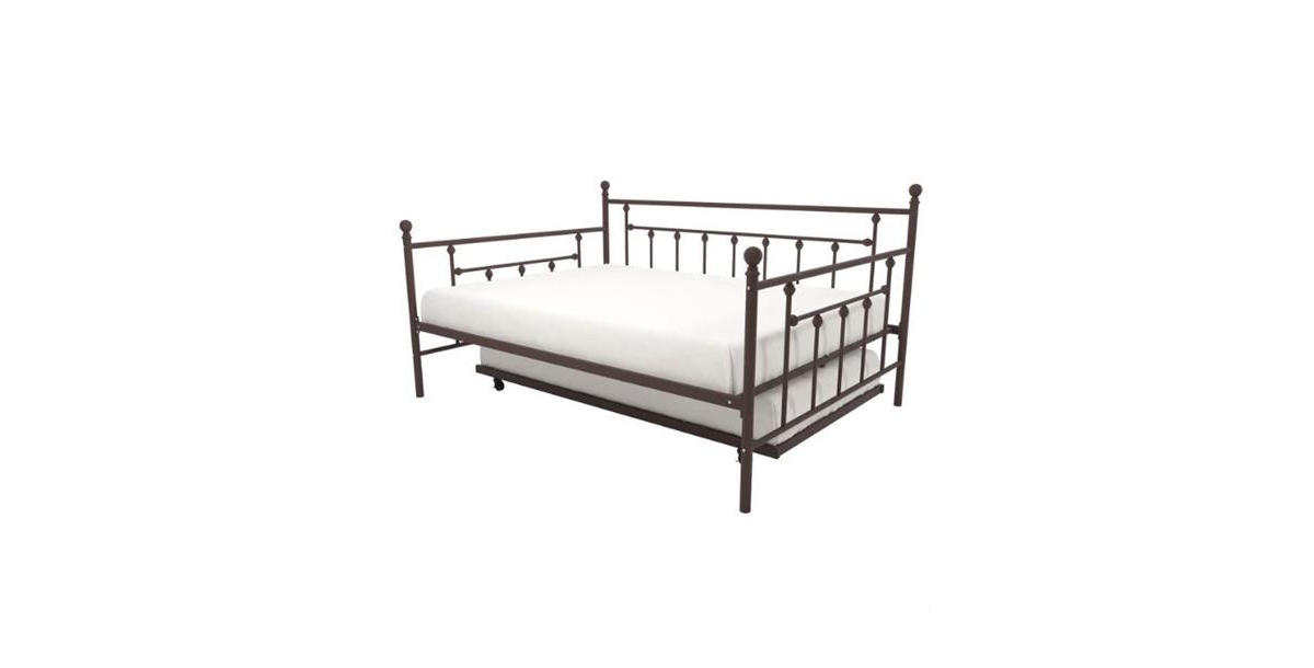 Slickblue Daybed with Twin Roll-Out Trundle Bed - Space-Saving Sofa and Extra Sleeping Area