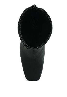 Womens Dimri Square Toe Microfiber Ankle Boots