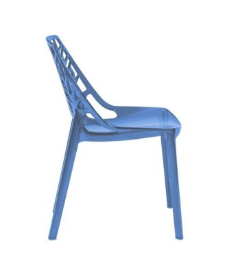 Cornelia Modern Spring Cut-Out Tree Design Stackable Dining Chair