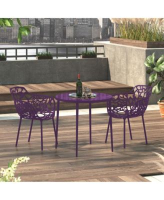 Modern Devon Aluminum Armchair, Set of 2