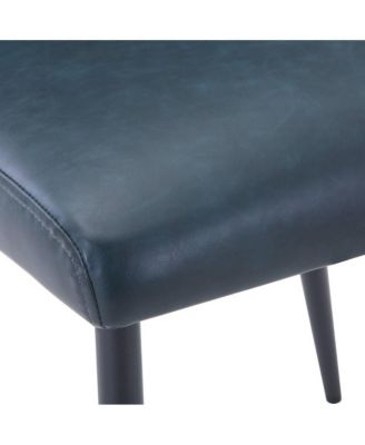 Maddox Mid-Century Modern Faux Leather Upholstered Dining Chair (Set of 2)