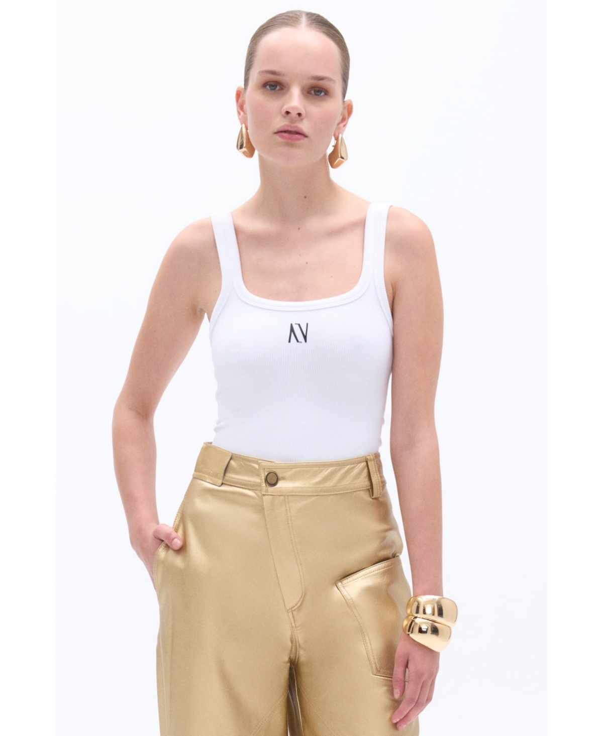 Women's Strappy Crop Top - Black