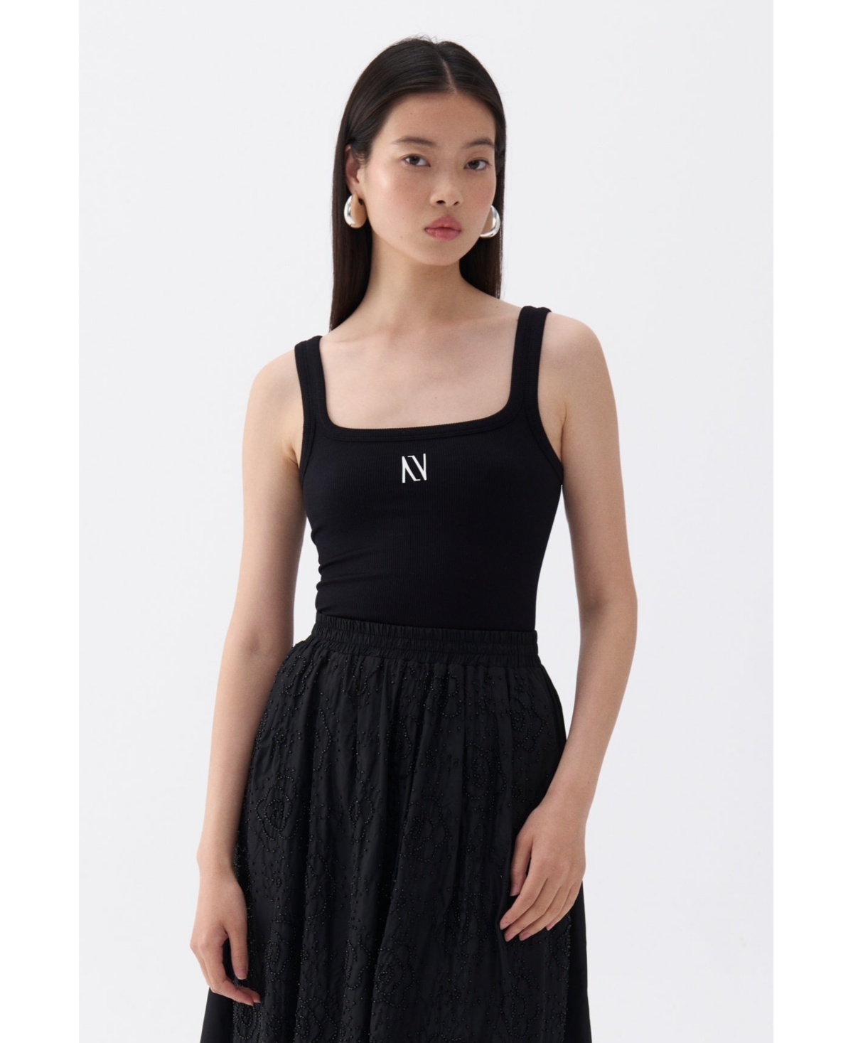 Women's Strappy Crop Top - Black