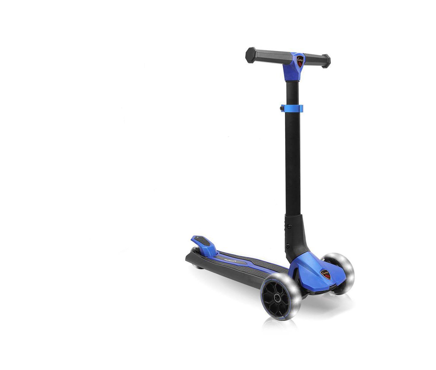 Детская игрушка Hurtle 3-Wheel Foldable Kids Scooter With LED Wheel Lights - Blue — фото 1