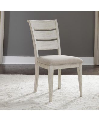 Ladder Back Upholstered Side Chair (RTA)-Set of 2