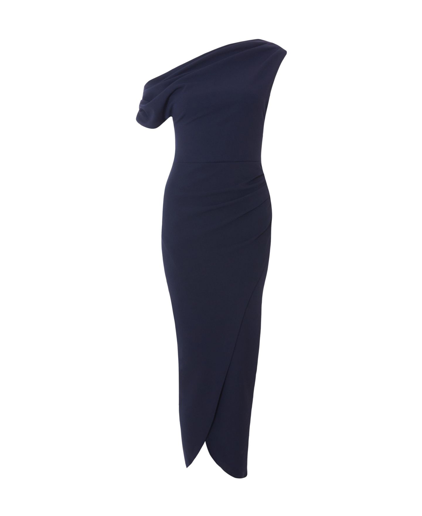 Женское платье QUIZ One Shoulder Asymmetric Maxi, цвет: Тёмно-синий — фото 3