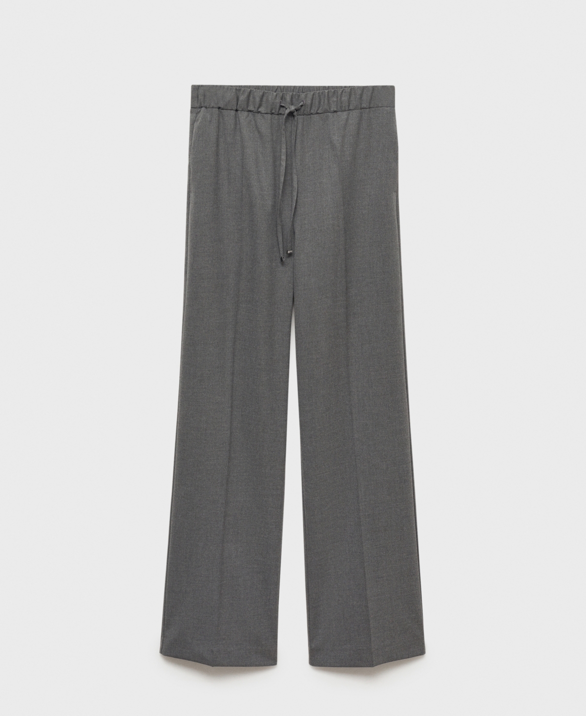 Shop Mango Women's Flowy Straight-fit Pants In Gray