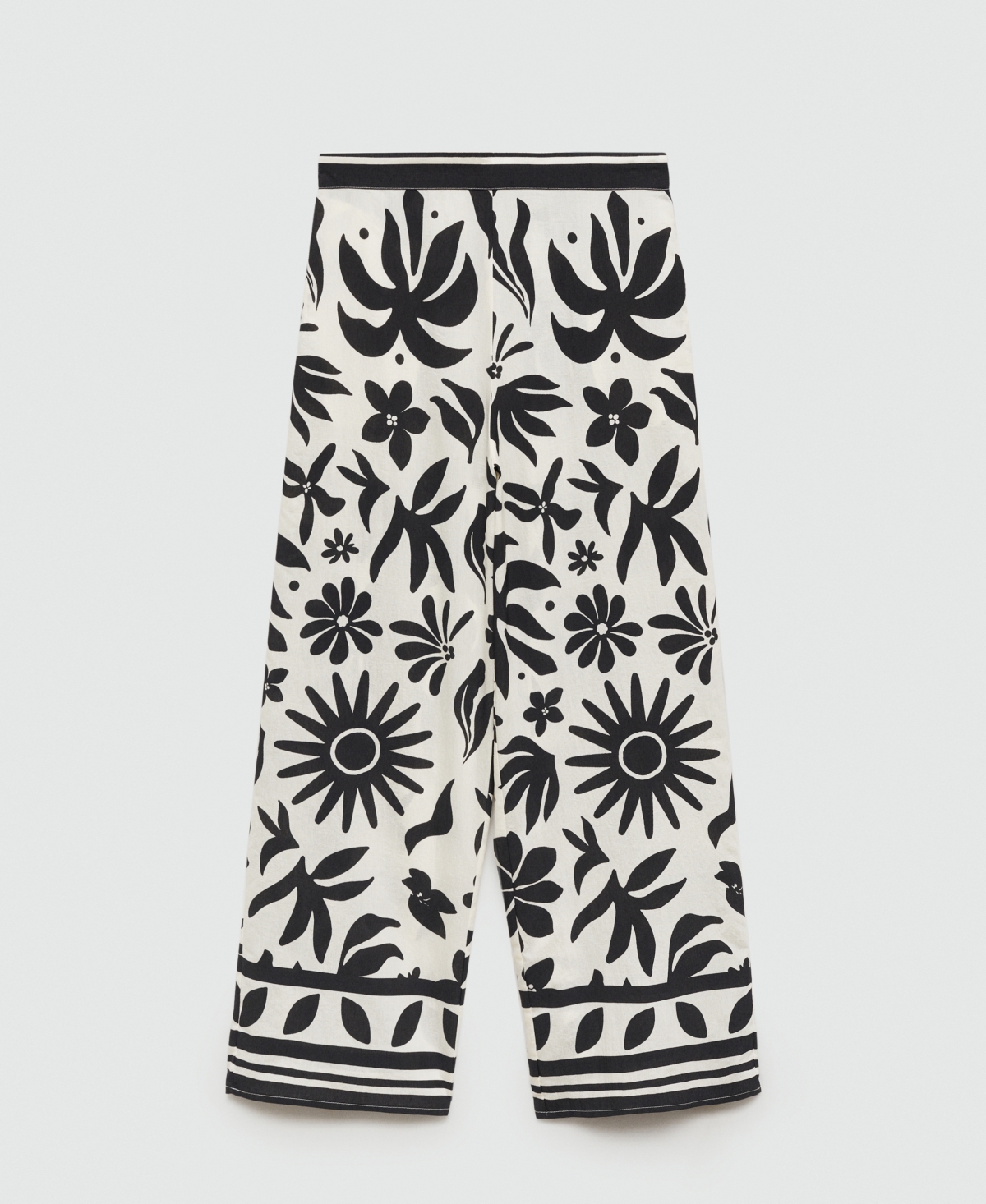 Mango Women's Floral-Print Wide leg Pants