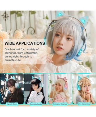 G5BT CAT Wireless Bluetooth Cat Ear Gaming Headset with Mic