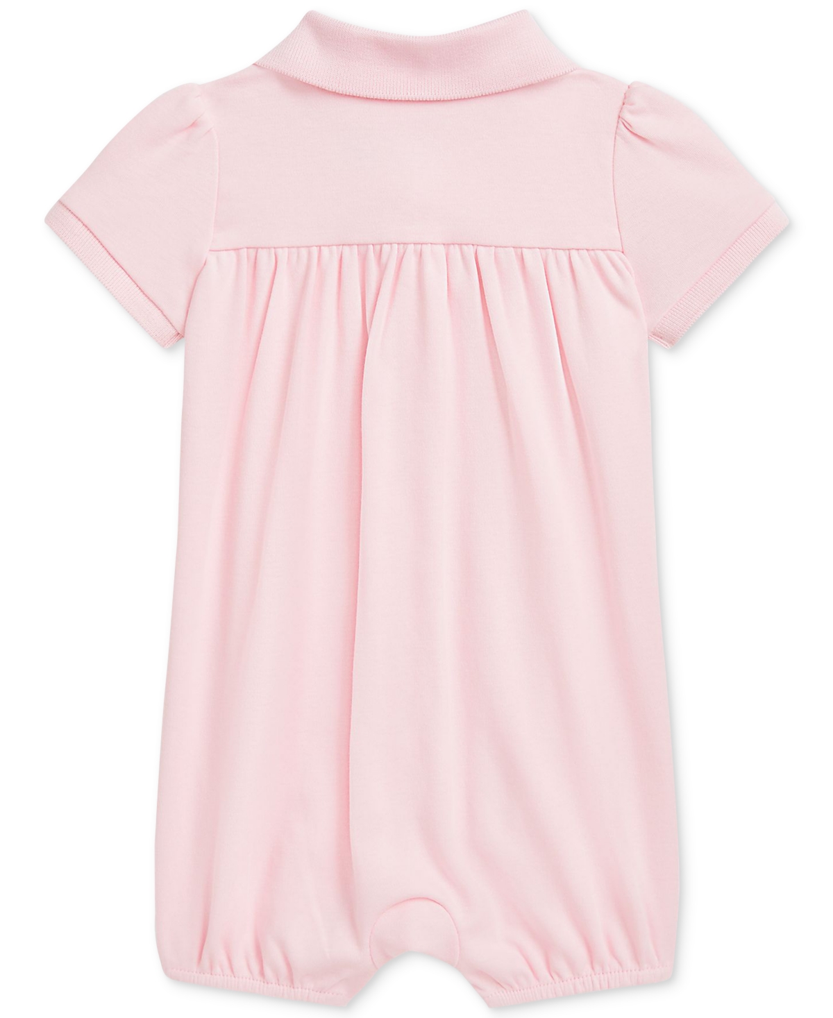 Polo Ralph Lauren Baby Cotton Polo Bubble Romper In Pink