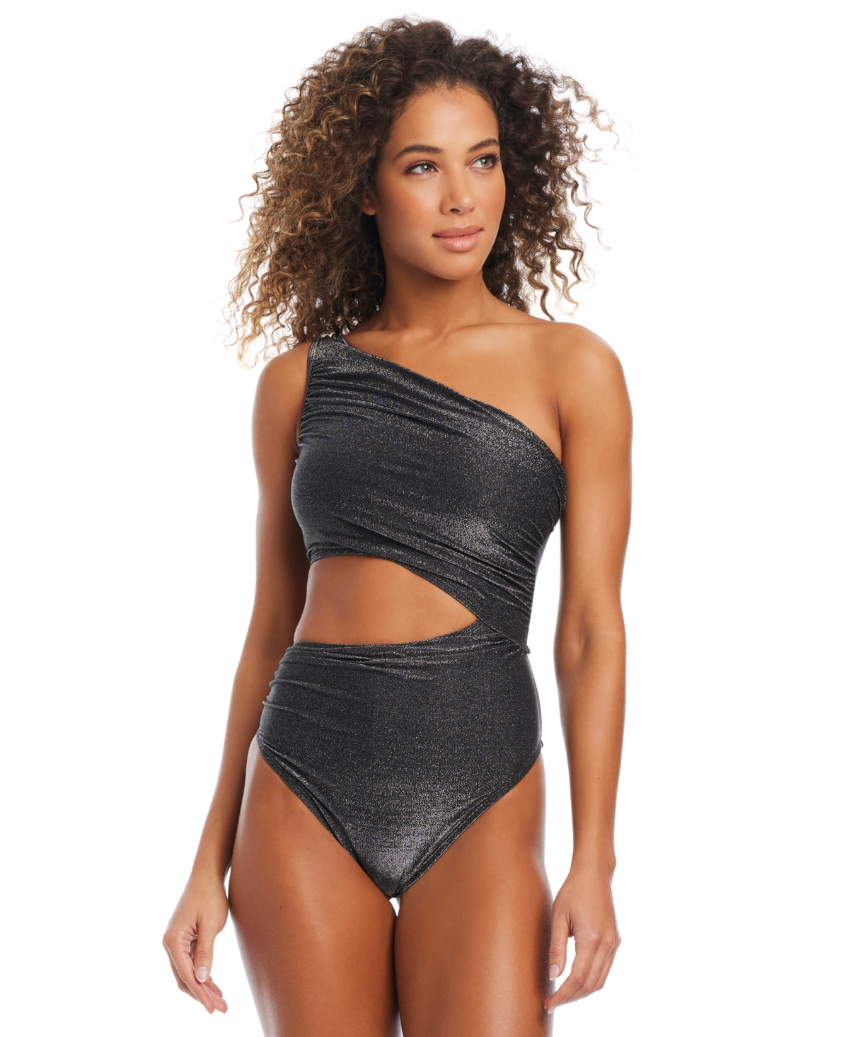 Women's Shimmer Core One-Piece Swimsuit, Exclusively at Macy's - Black