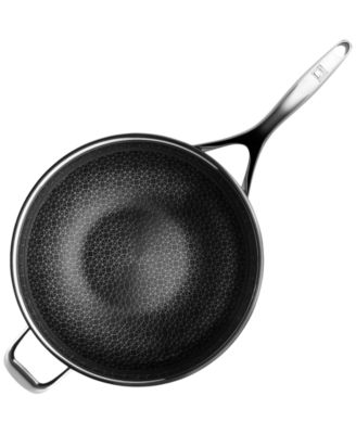 DiamondClad 12" Hybrid Nonstick Stainless Steel Wok with Lid