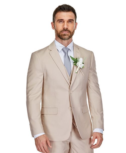 alfani Braveman Men's 3-Piece Premium Vested 3-Piece Slim Fit Suit Men's Fashion & Accessories