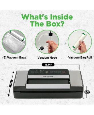 Deluxe Vacuum Sealer with Silver Handle for Food Storage