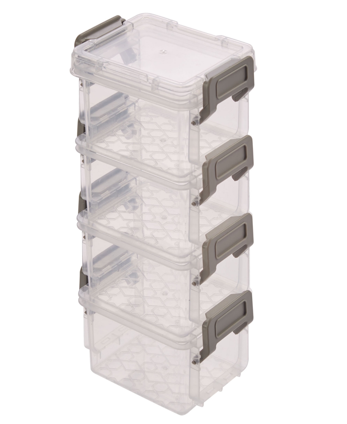 Stackable Storage Boxes, Pack of 4 - Clear