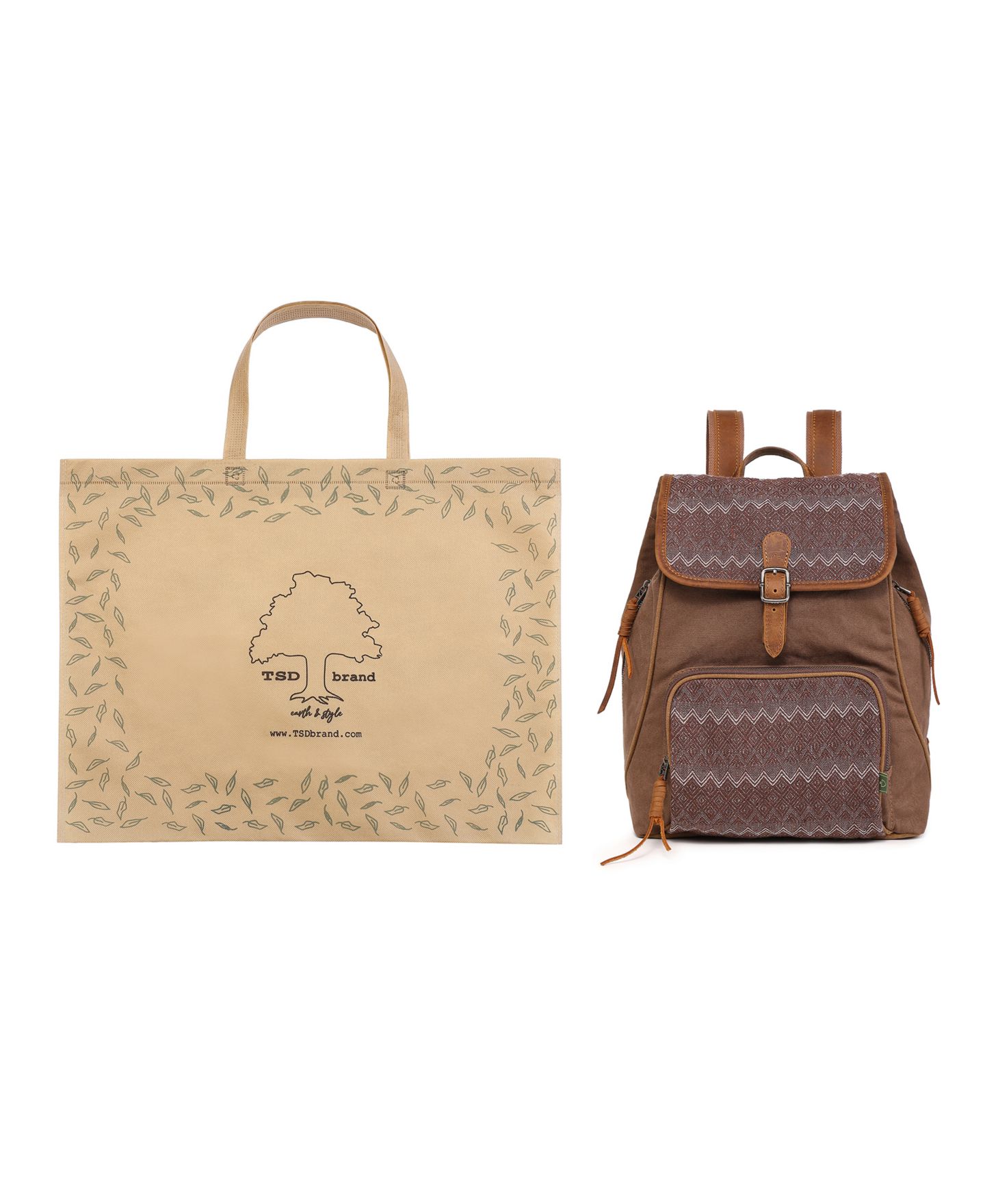 Рюкзак TSD BRAND Oak Hill Canvas, цвет: Коричневый — фото 6