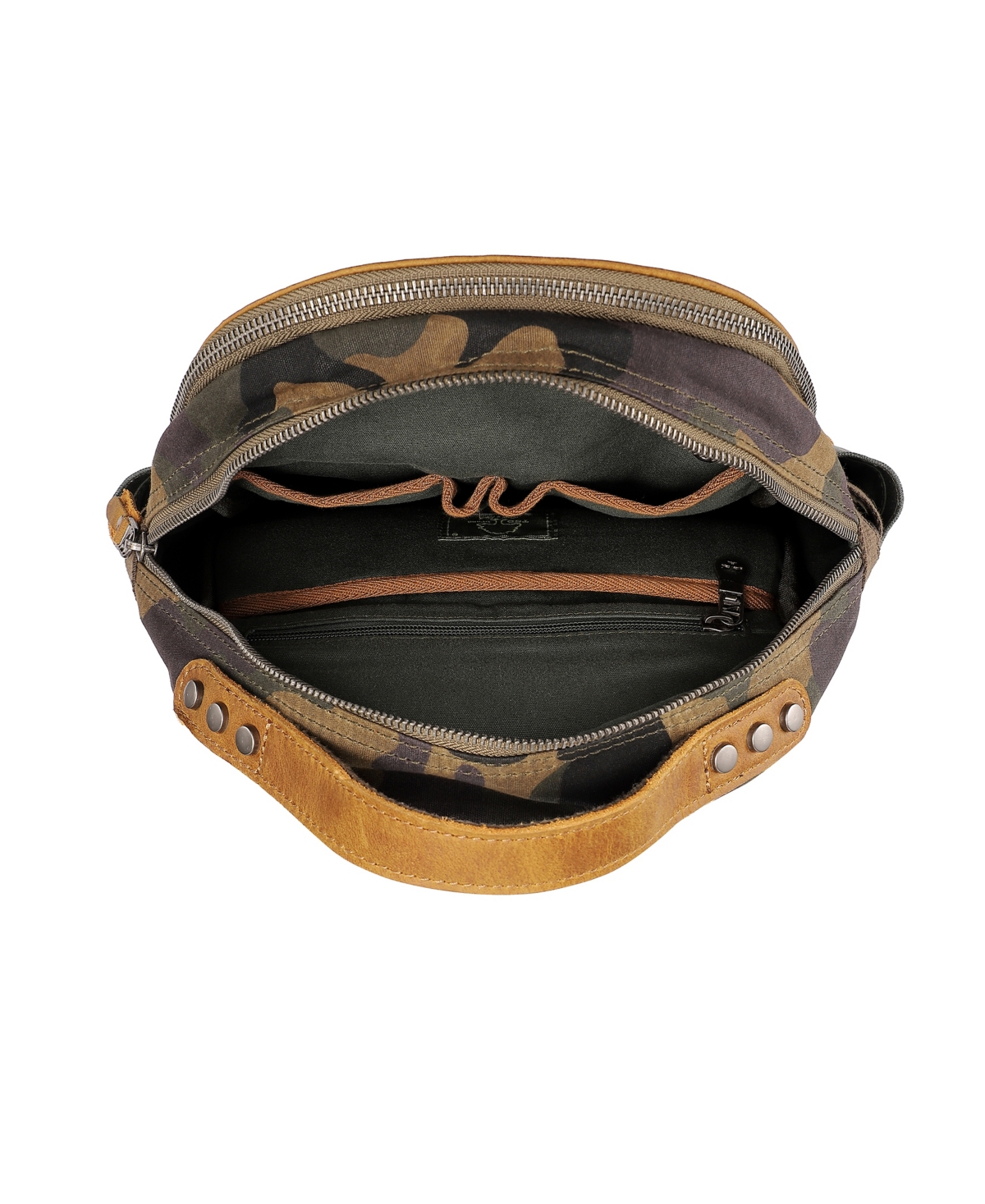 Tsd Brand Mountain Leaf Utility Bee-wax Canvas Backpack In Olive Camo