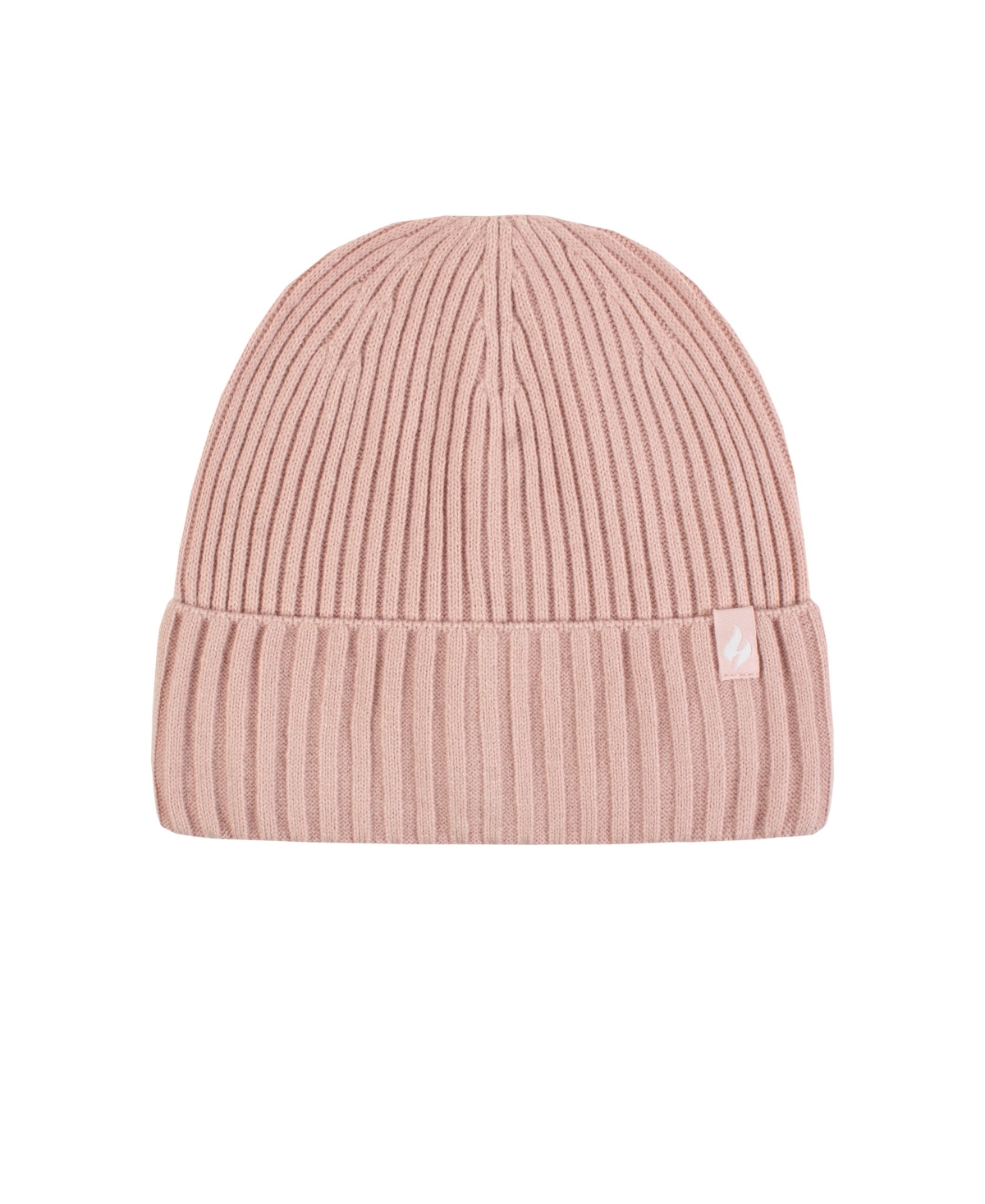 Heat Holders Lite Olivia Rib Knit Roll Up Hat In Dusty Pink