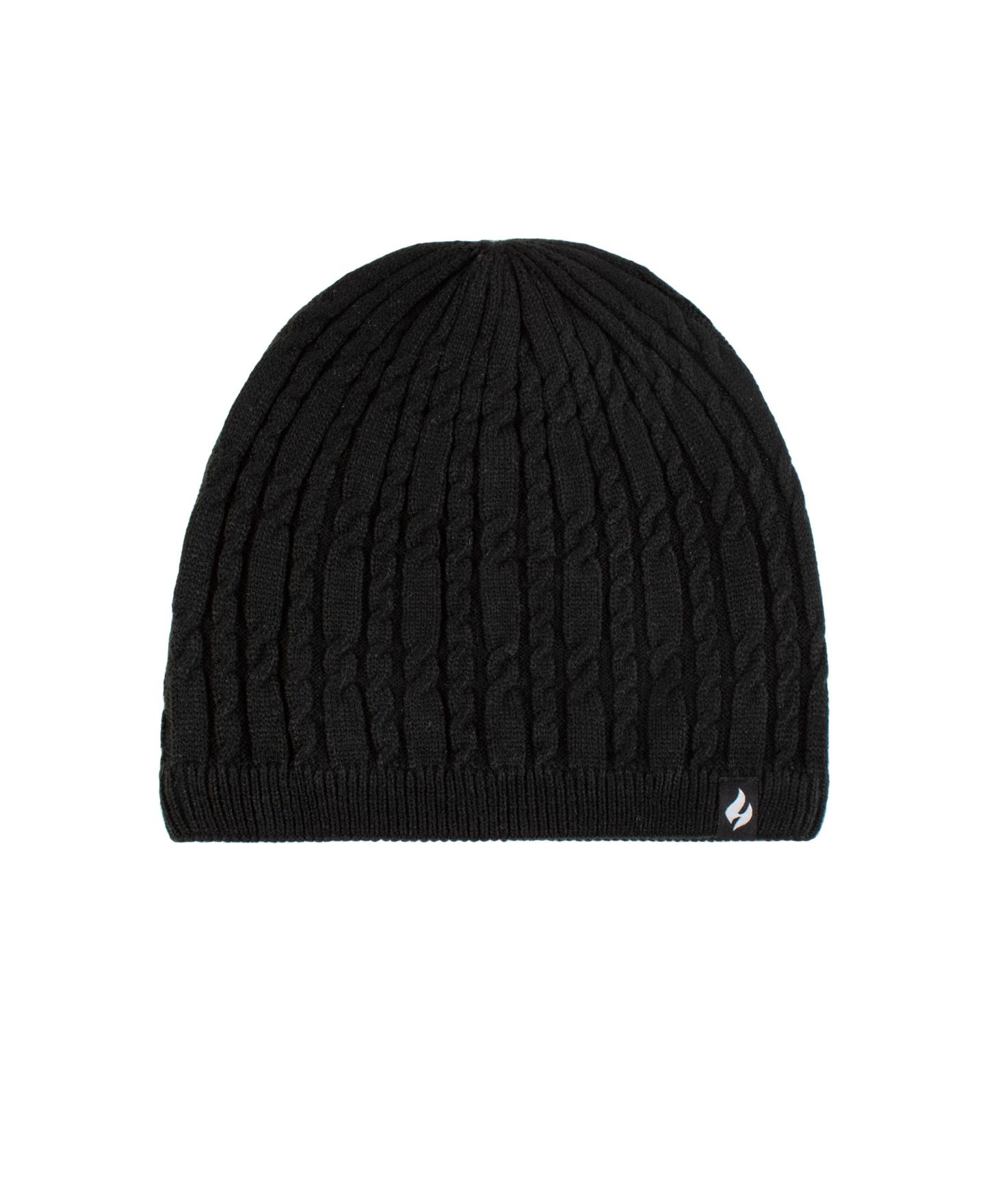 Женская шапка Heat Holders Lite Anna Cable Knit Hat, цвет: Чёрный — фото 1