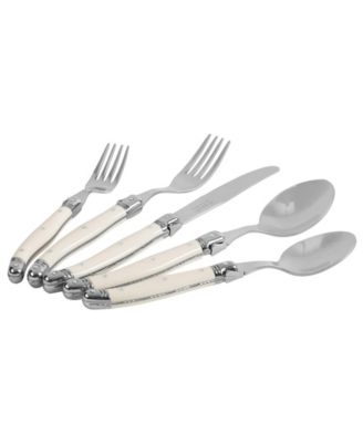Laguiole Connoisseur 20-Piece 18/10 Stainless-Steel Flatware Set with Handles