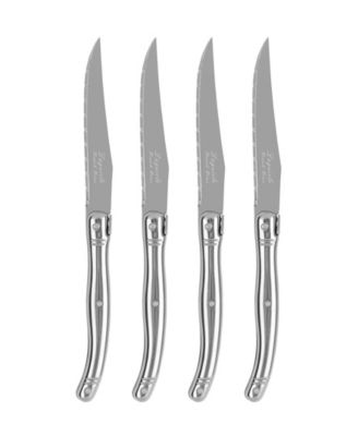 Laguiole Connoisseur 4-Piece Steak Knife Set with Stainless-Steel Handles