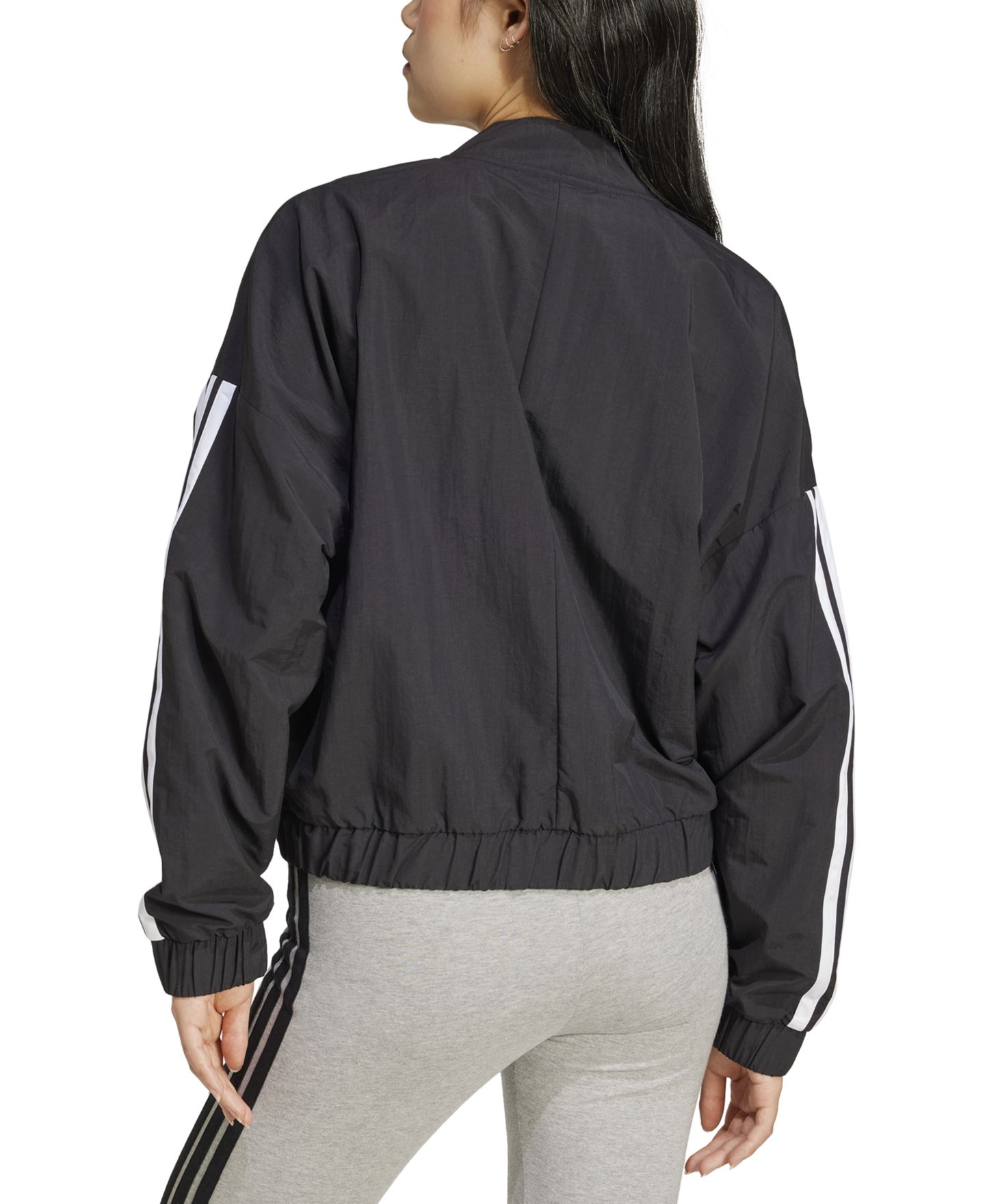 Женская куртка adidas Essentials 3-Stripes Lifestyle Bomber, цвет: Чёрный — фото 5