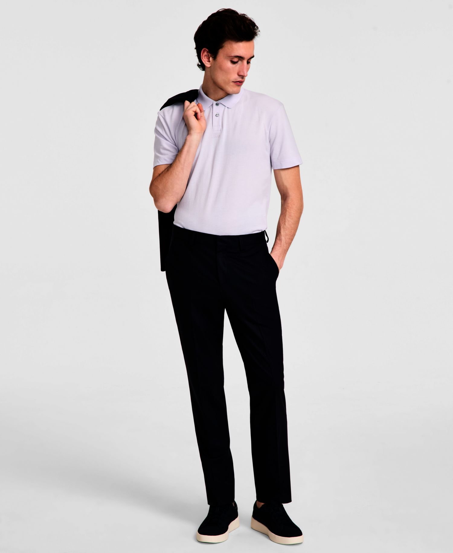 Men Modern-Fit Wool Blend 2-Piece Suit