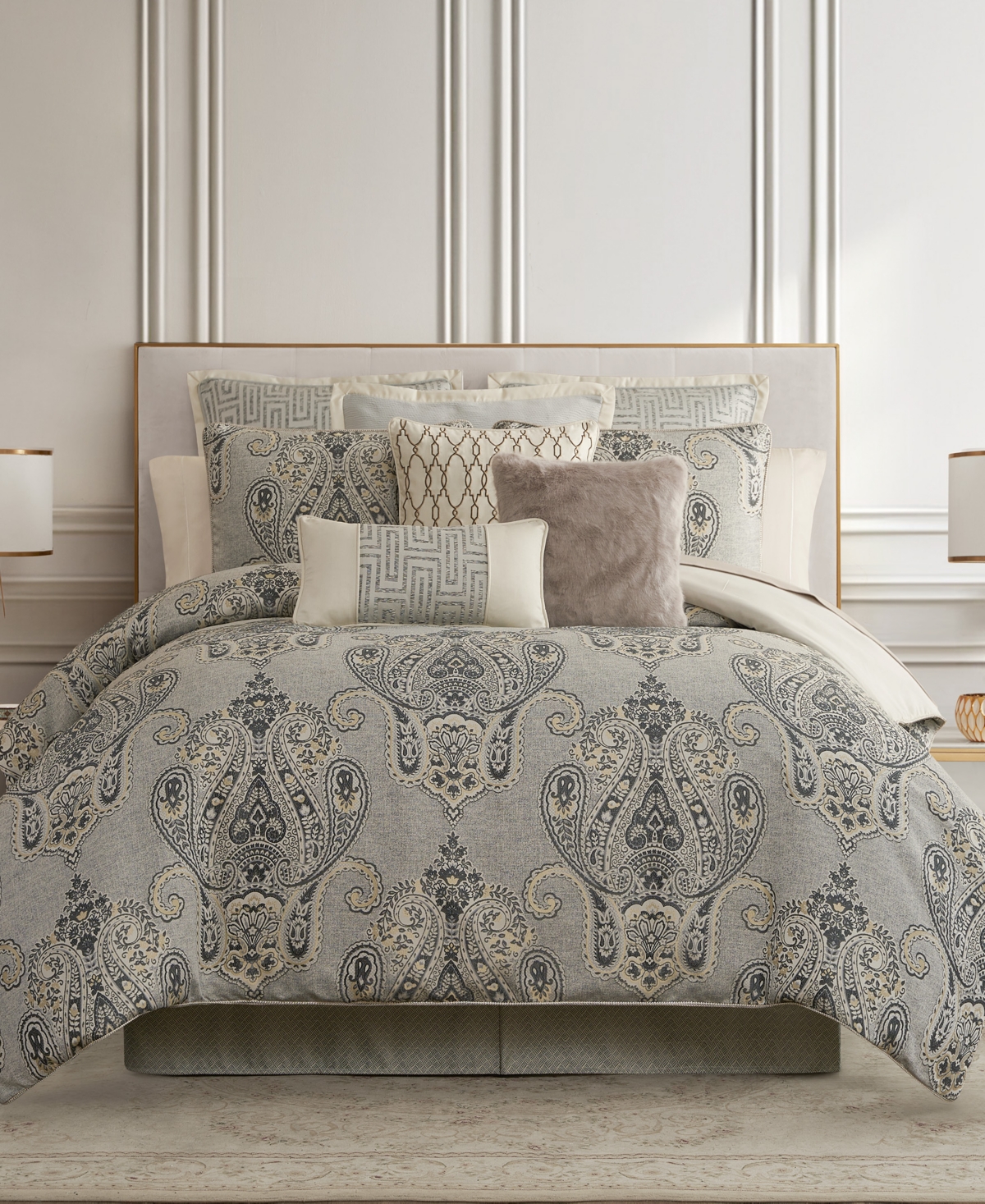 Waterford Brosna 4pc Comforter Set In Gray