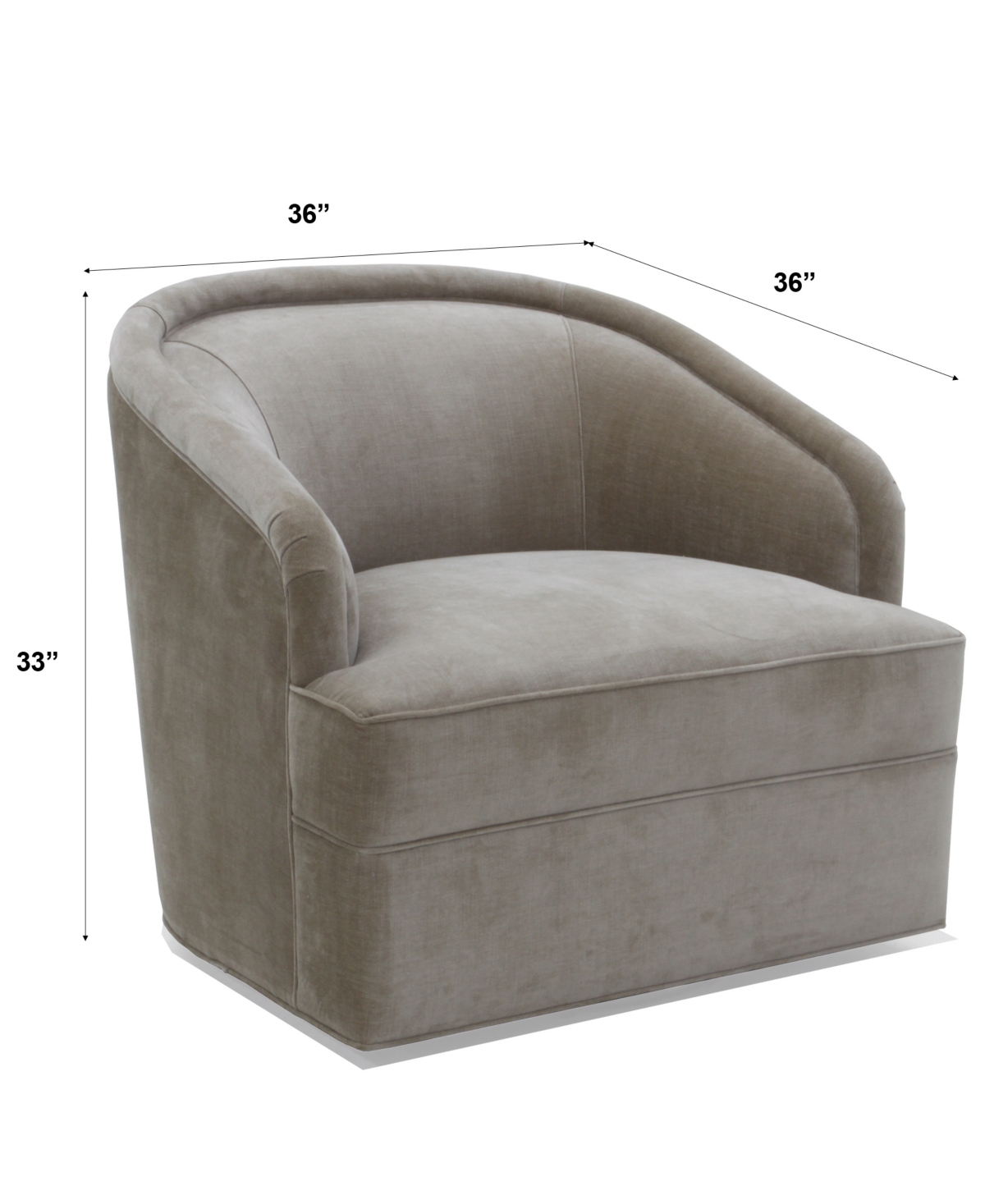Macy's Lelina Fabric Swivel Chair, Exclusively At  In Biscotti